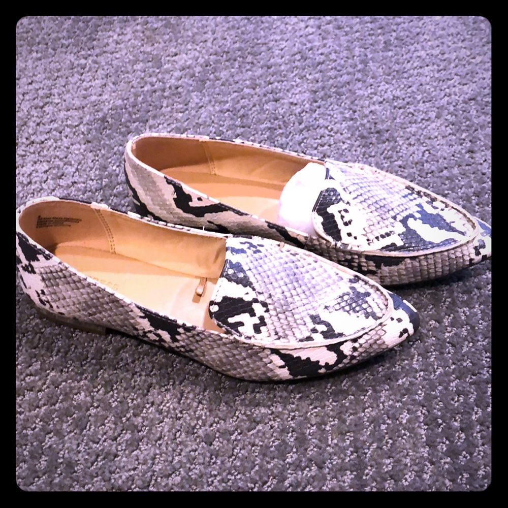 Express Snakeskin Loafers